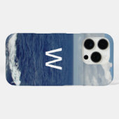 Coques Case-Mate iPhone Monogramme Blue Ocean Nuages duveteux (Verso (horizontal))
