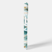 Coques Case-Mate iPhone Monogramme Blue Turquoise or Floral Mandala (Verso / Droite)