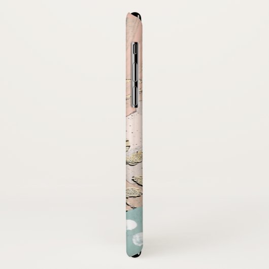 Coques Case-Mate iPhone Monogramme | Blush & Gold I (Dos/Gauche)