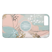 Coques Case-Mate iPhone Monogramme | Blush & Gold I (Dos (Horizontal))