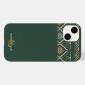 Coques Case-Mate iPhone Monogramme Boho avec Motif Tribal Brown Terracotta (Verso (horizontal))