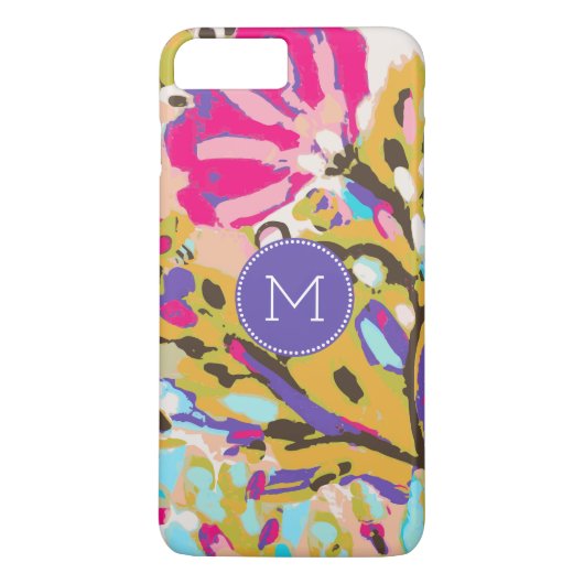 Coques Case-Mate iPhone Monogramme | Boho rose Floral I (Dos)