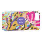 Coques Case-Mate iPhone Monogramme | Boho rose Floral I (Dos (Horizontal))