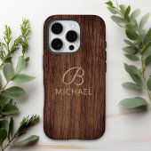 Coques Case-Mate iPhone Monogramme Bois Bois Bois Bois Bois Nom personnali