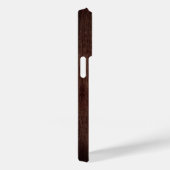 Coques Case-Mate iPhone Monogramme Bois Bois Rustique Nom personnalisé (Verso / Droite)