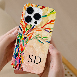 Coque Pour iPhone 14 Pro Monogramme Botanique