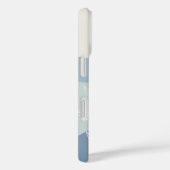 Coques Case-Mate iPhone Monogramme botanique bleu foncé (Verso / Droite)