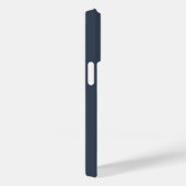 Coques Case-Mate iPhone Monogramme botanique bleu marine initial (Verso / Droite)