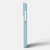 Coques Case-Mate iPhone Monogramme Botanique Floral Bleu Clair Élégant (Verso / Gauche)