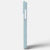 Coques Case-Mate iPhone Monogramme botanique floral bleu élégant (Verso / Gauche)