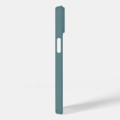 Coques Case-Mate iPhone Monogramme botanique Turquoise Turquoise initial (Verso / Droite)