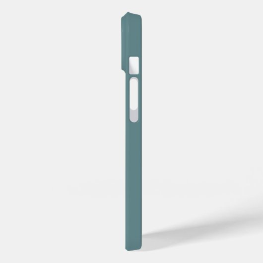 Coques Case-Mate iPhone Monogramme botanique Turquoise Turquoise initial (Verso / Gauche)