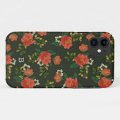 Coques Case-Mate iPhone Monogramme| Bouquet rouge (Dos (Horizontal))