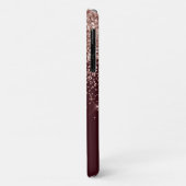 Coques Case-Mate iPhone Monogramme Bourgogne Rose rose rose rose Parties s (Dos/Gauche)