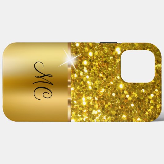 Coques Case-Mate iPhone Monogramme brillant classique (Verso (horizontal))