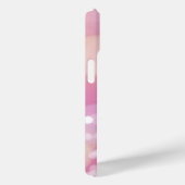 Coques Case-Mate iPhone Monogramme brillant rose étincelles (Verso / Droite)
