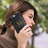 Coques Case-Mate iPhone Monogramme Brown de luxe moderne Script amusant in