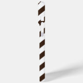 Coques Case-Mate iPhone Monogramme Brown Diagonal Stripes (Verso / Gauche)