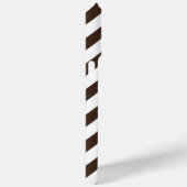 Coques Case-Mate iPhone Monogramme Brown Diagonal Stripes (Verso / Droite)