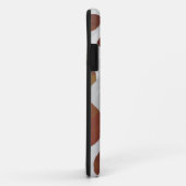 Coques Case-Mate iPhone Monogramme Brown et blanc de vache (Dos/Droite)