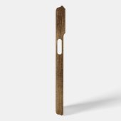Coques Case-Mate iPhone Monogramme Brown Faux Bois Texture (Verso / Droite)