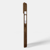 Coques Case-Mate iPhone Monogramme Brown Faux Bois Texture (Verso / Gauche)