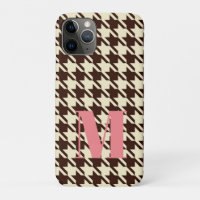Monogramme Brown Ivory Pepita Houndstooth Motif