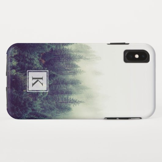 Coques Case-Mate iPhone Monogramme brumeux de brouillard du vibraphone | (Dos (Horizontal))