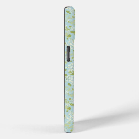 COQUES Case-Mate iPhone MONOGRAMME C ACQUA PETITES FLEURS (Verso / Droite)