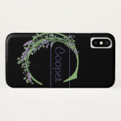 Coques Case-Mate iPhone Monogramme C Lavande Eucalyptus (Dos (Horizontal))
