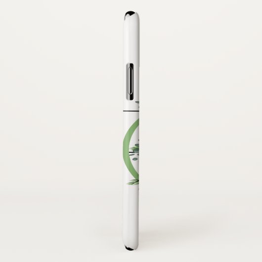 Coques Case-Mate iPhone Monogramme C Lavande Eucalyptus (Dos/Droite)