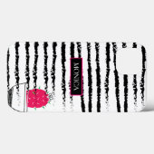 Coques Case-Mate iPhone Monogramme Cactus rose (Verso (horizontal))