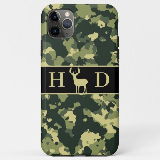 Coques Case-Mate iPhone Monogramme Camo vert de Buck Deer (Dos)