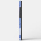 Coques Case-Mate iPhone Monogramme Camouflage Bleu (Verso / Gauche)