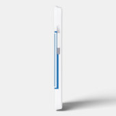 Coques Case-Mate iPhone Monogramme Carré bleu (Verso / Gauche)