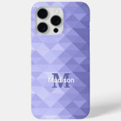 Coques Case-Mate iPhone Monogramme carré de géométrie triangulaire violet (Verso)
