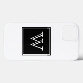 Coques Case-Mate iPhone Monogramme Carré noir (Verso (horizontal))
