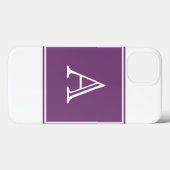 Coques Case-Mate iPhone Monogramme Carré pourpre (Verso (horizontal))
