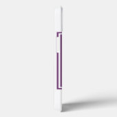 Coques Case-Mate iPhone Monogramme Carré pourpre (Verso / Droite)