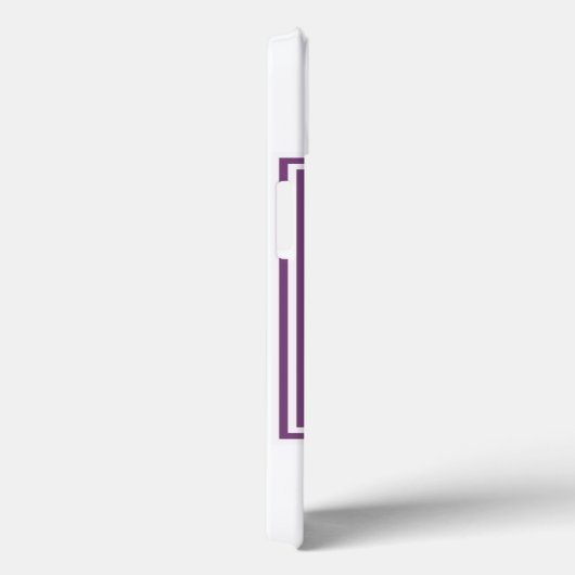 Coques Case-Mate iPhone Monogramme Carré pourpre (Verso / Droite)