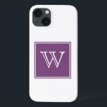 Coques Pour iPhone Monogramme Carré pourpre<br><div class="desc">Ajoutez vos initiales ou un autre texte pour customiser ce Carré simple et moderne Monogram Coque-Mate Barely There Samsung Galaxy Note 4 Coque en violet et blanc. Ce coque tendance et chic ferait un cadeau parfait et est parfait pour protéger votre téléphone.</div>