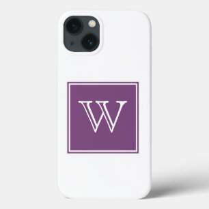 Coques Pour iPhone Monogramme Carré pourpre