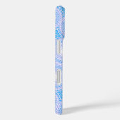 Coques Case-Mate iPhone Monogramme Cercles bleu électrique motif (Verso / Droite)