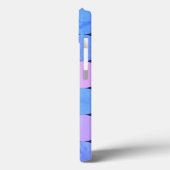 Coques Case-Mate iPhone Monogramme Cercles Bleu Violet & Rose (Verso / Gauche)