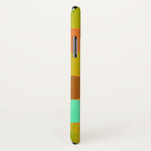 Coques Case-Mate iPhone Monogramme Cercles Turquoise Bleu Vert & Orange (Dos/Droite)