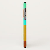 Coques Case-Mate iPhone Monogramme Cercles Turquoise Bleu Vert & Orange (Dos/Gauche)