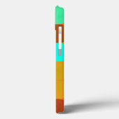 Coques Case-Mate iPhone Monogramme Cercles Turquoise Bleu Vert & Orange (Verso / Gauche)