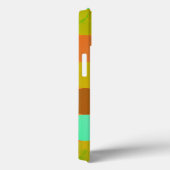 Coques Case-Mate iPhone Monogramme Cercles Turquoise Bleu Vert & Orange (Verso / Droite)