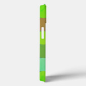 Coques Case-Mate iPhone Monogramme Cercles Vert Citron Turquoise & Rouille (Verso / Droite)