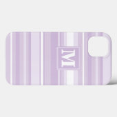 Coques Case-Mate iPhone Monogramme chardon violet rayures Coque-Mate iPhon (Verso (horizontal))